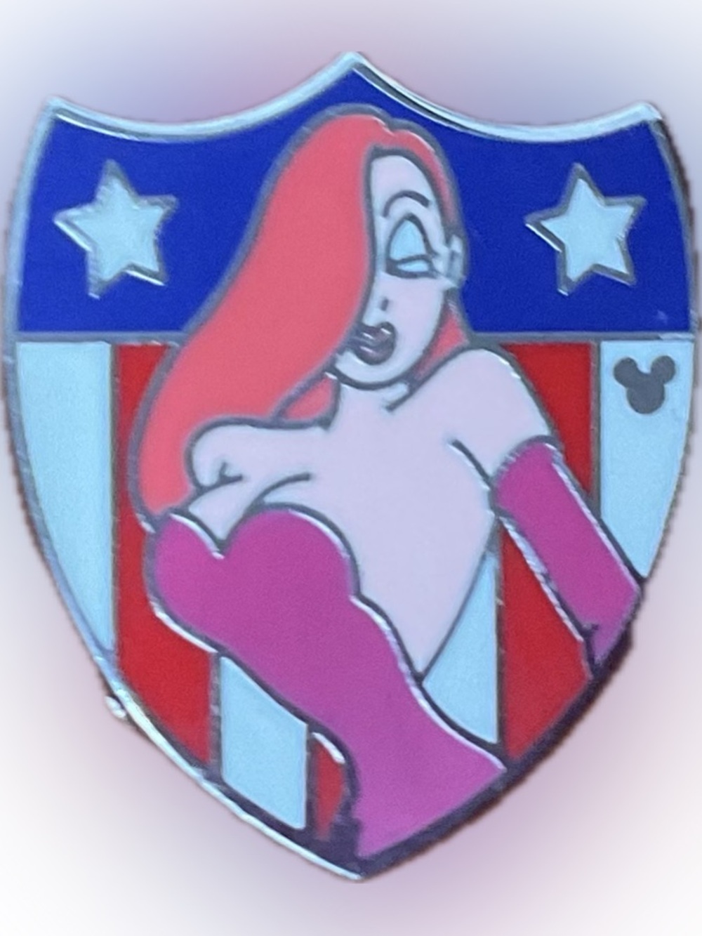 Disney Trading Pin Patriotic Shield Jessica Rabbit